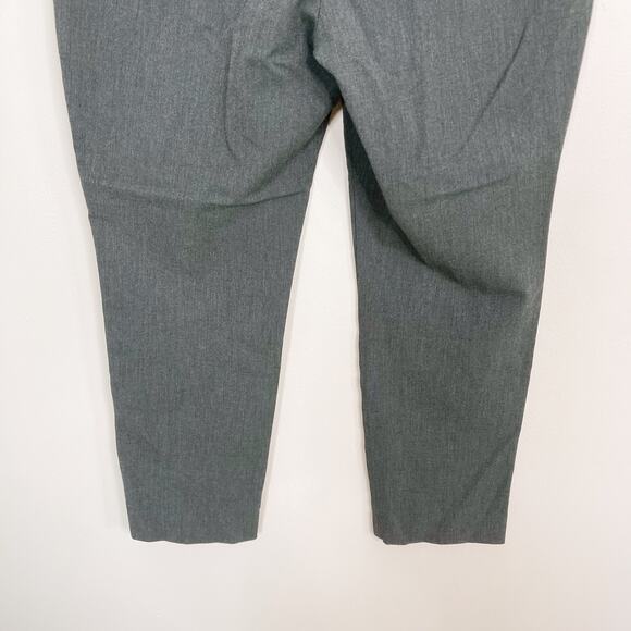 LOFT Slim Stretch Cropped Pants Heather Green 10P Petite Work Office Career - Picture 8 of 11